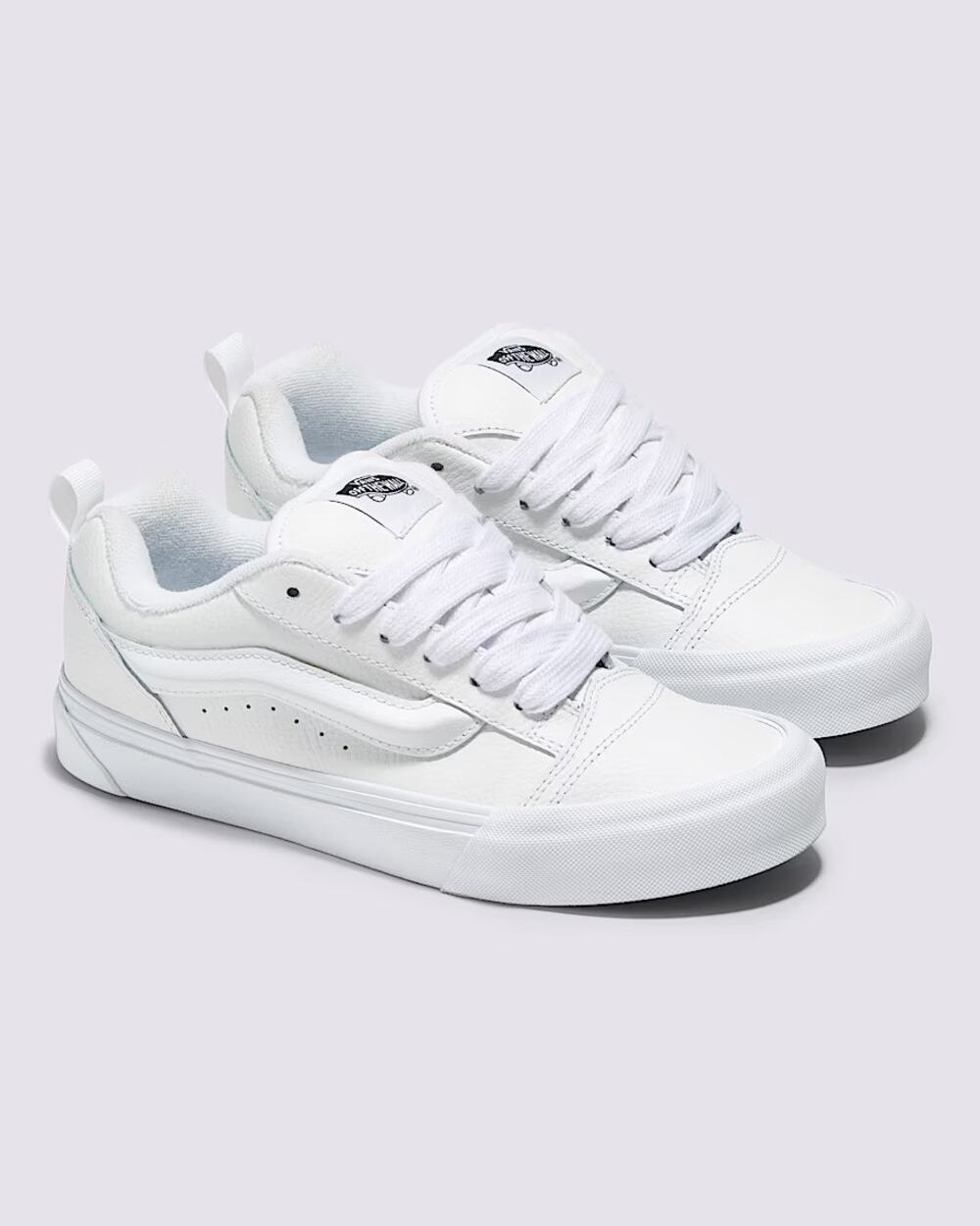 Vans Knu Skool Men's Size 8 True White Leather VN0009QCW00 New in Box